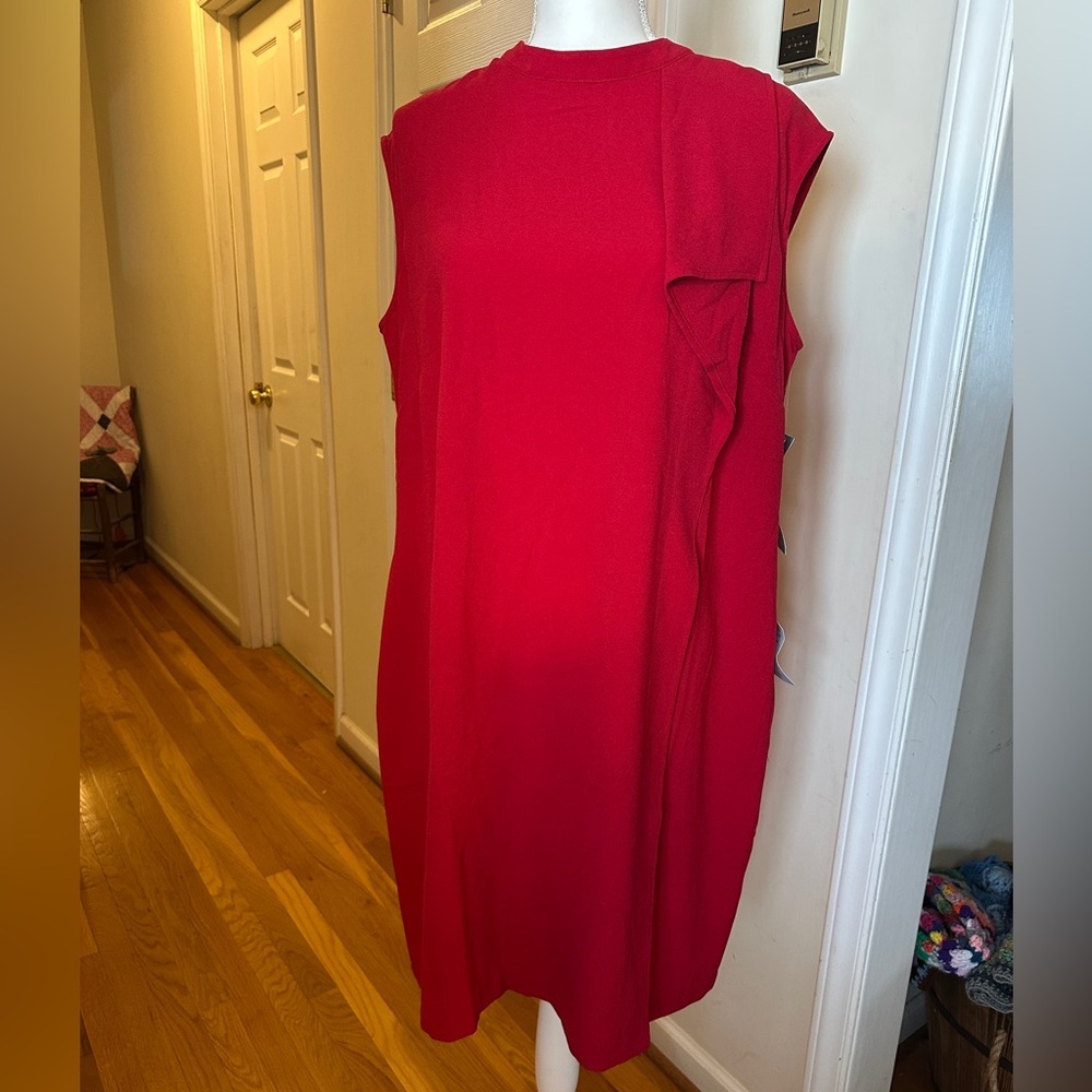 NWT London Times Nordstrom red sleeveless dress size 14W.